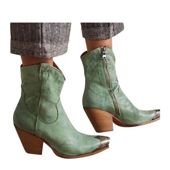 Free People Shoes - New Free People Brayden Western Ankle Boots womens sz 36.5